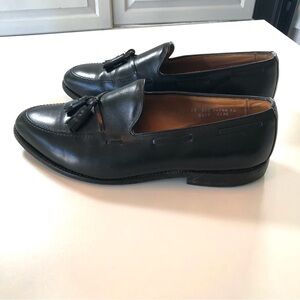 Alan Edmonds Grayson Tassel Loafers in Black Leather Shoes Men’s 12 Made in USA